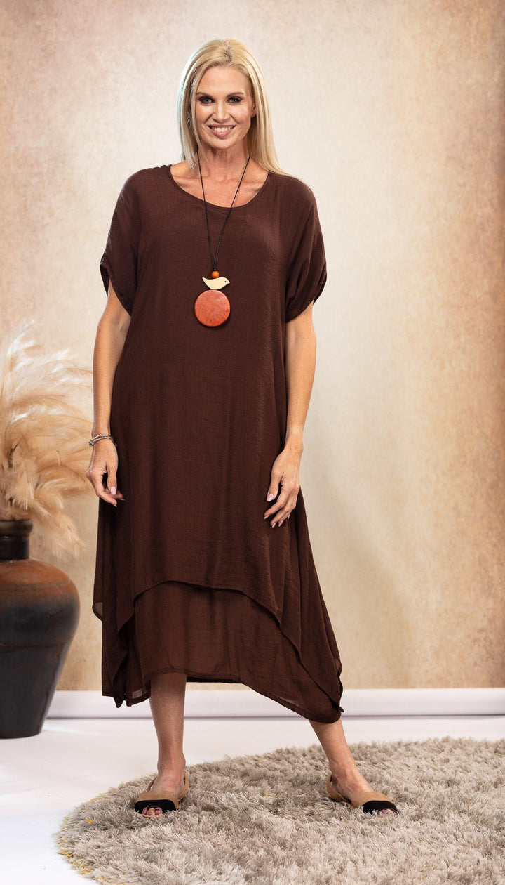 Lavinia | Chocolate Maxi Dress