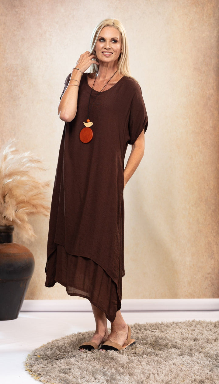 Lavinia | Chocolate Maxi Dress