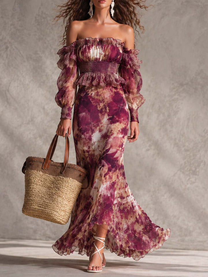 Rosalind | Pink Chiffon Maxi Dress