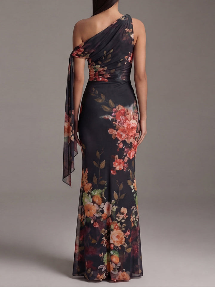 Shouldene | Black One-Shoulder Maxi Dress