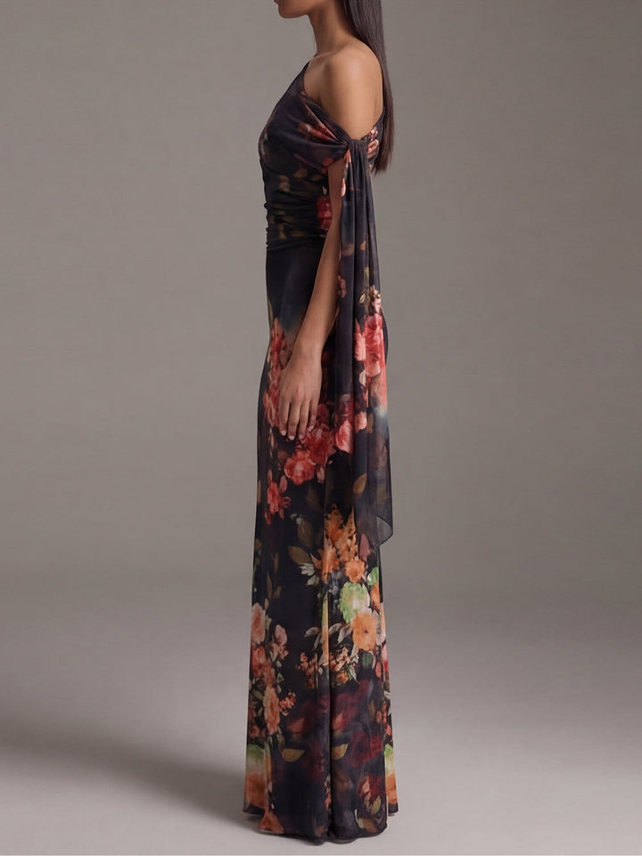 Shouldene | Black One-Shoulder Maxi Dress