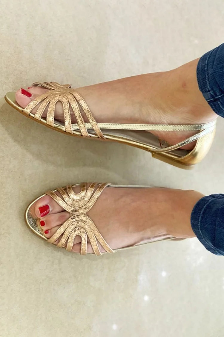 Raelene | Effortless Gold Summer Sandals