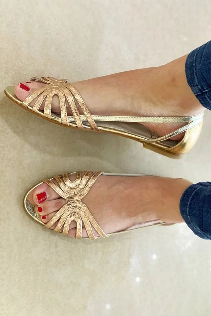 Raelene | Effortless Gold Summer Sandals