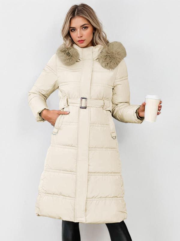 Leyla | Stylish Plush Coat with Waist Tie