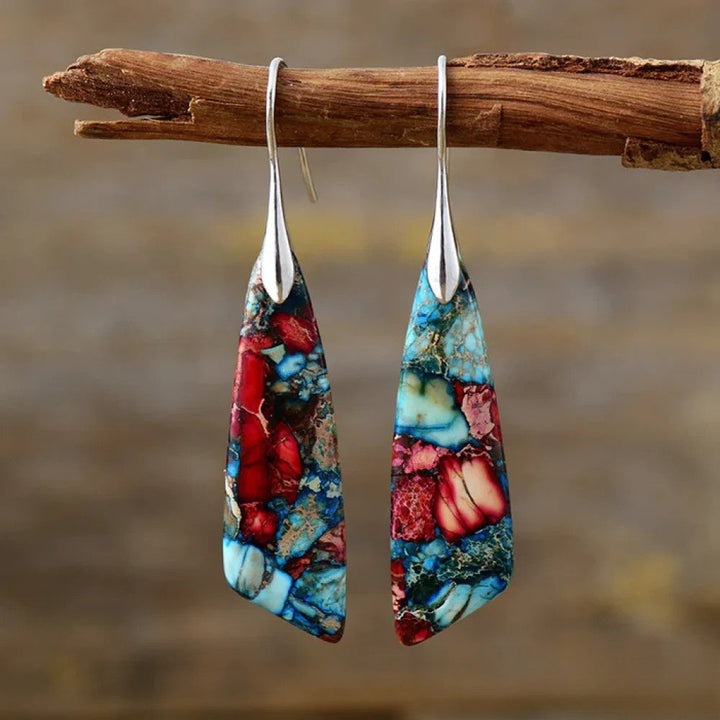 Faye | Retro Colorful Stone Earrings