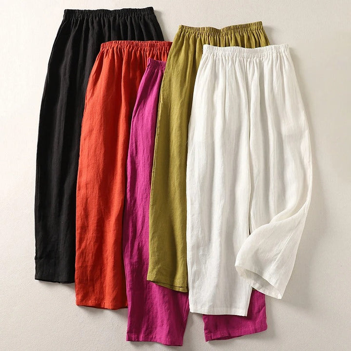 Maggie | Breezy Cotton Linen Wide Leg Pants