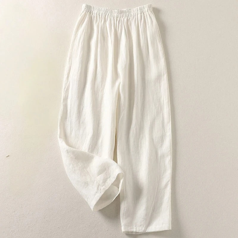 Maggie | Breezy Cotton Linen Wide Leg Pants