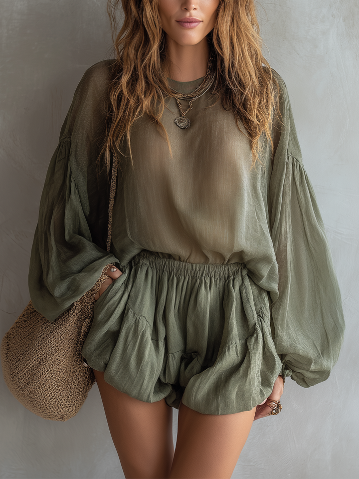 Mia | Bubble Boho Short Set
