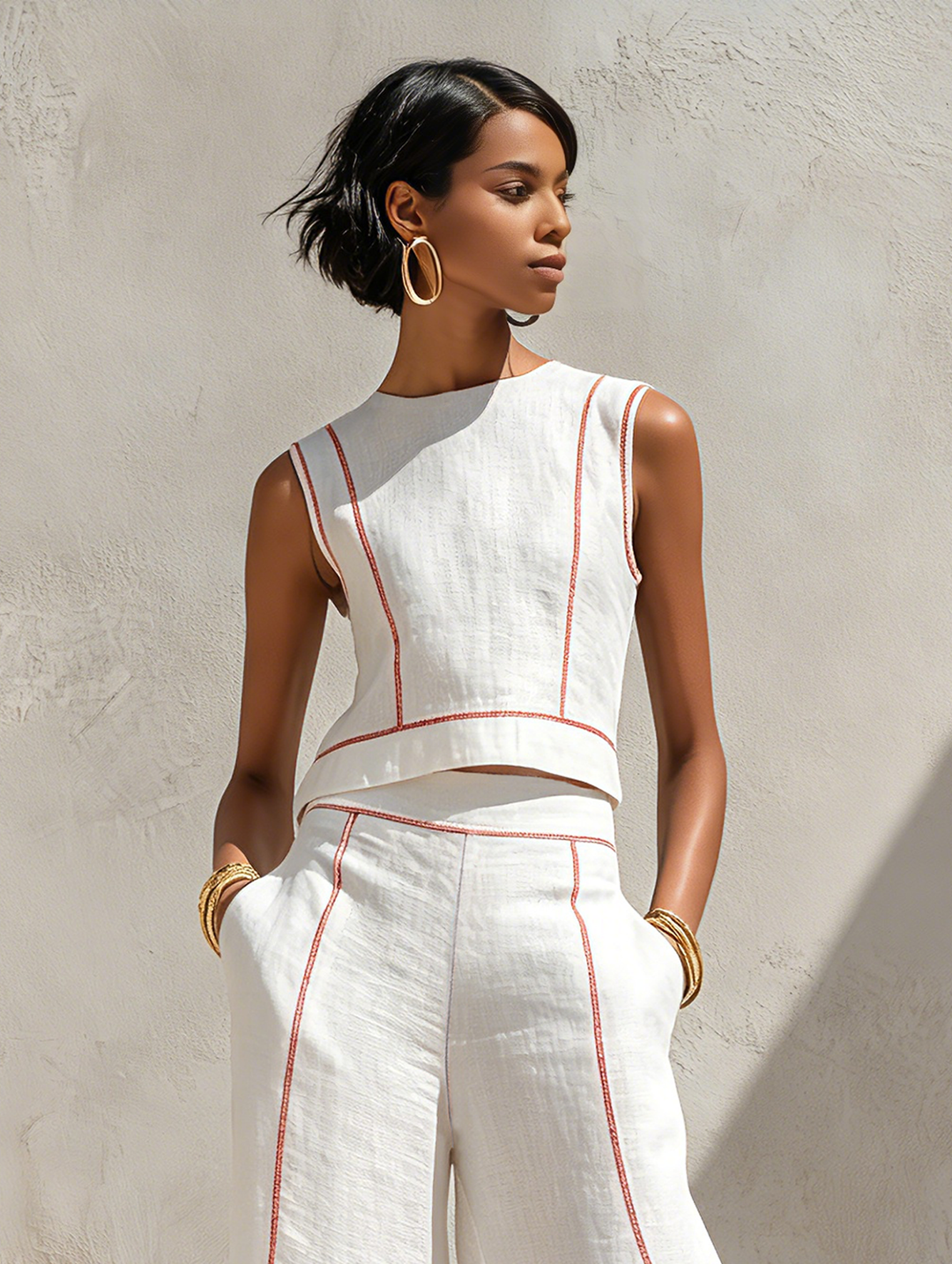 Stella | Contrast Linen Set