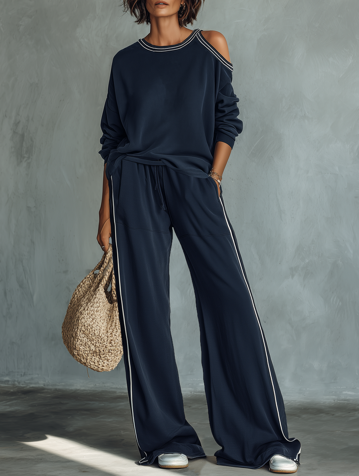 Mabel | One-Shoulder Sweat Set