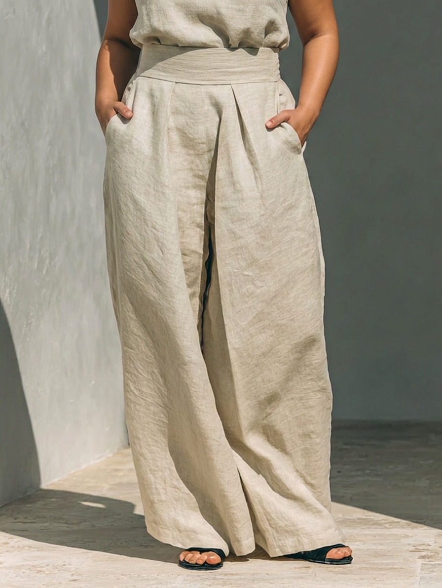 Marina | Sleeveless Blouse and Wide-Leg Pants Set