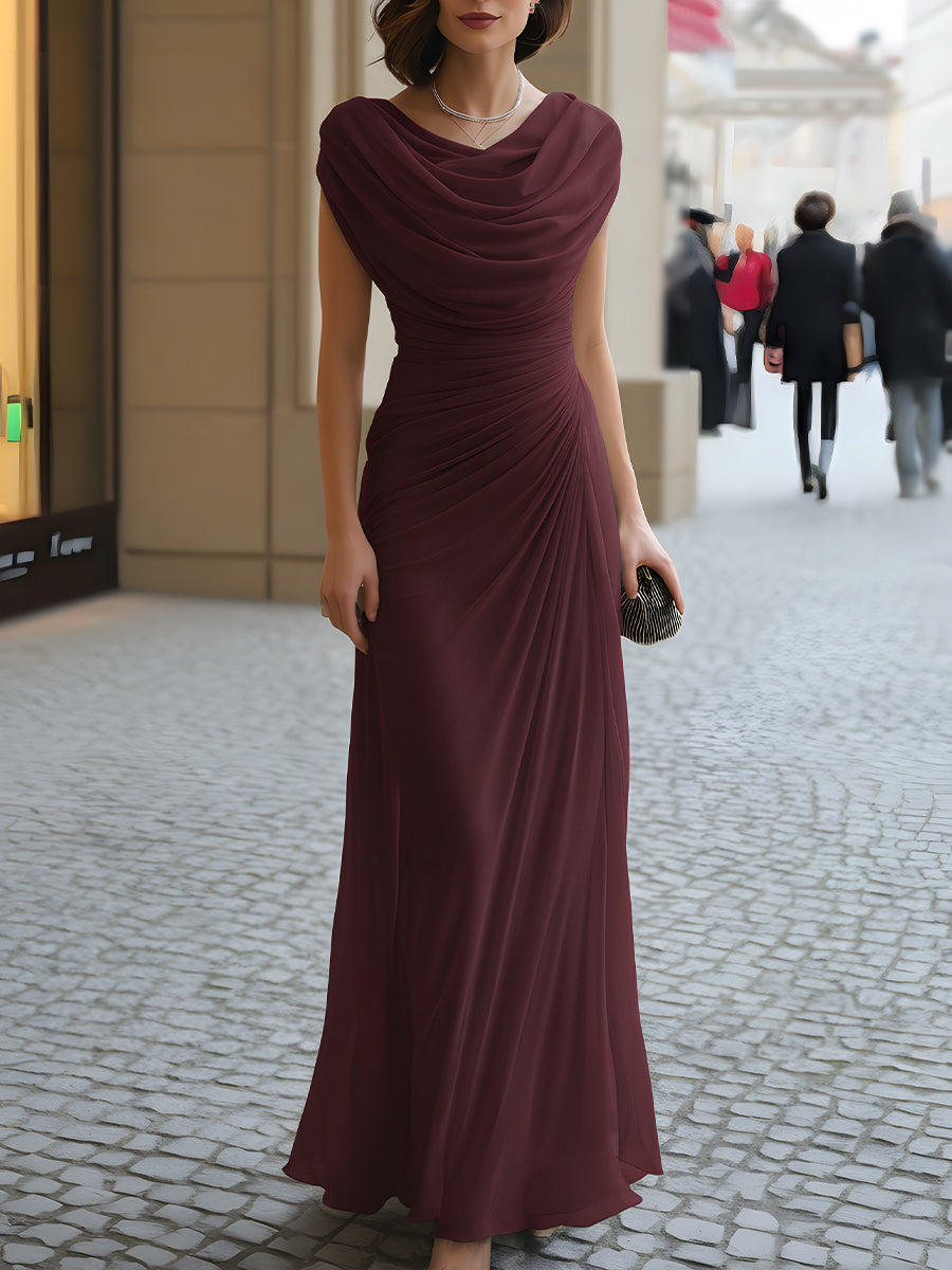 Ester | Elegant Maxi Dress with Draping