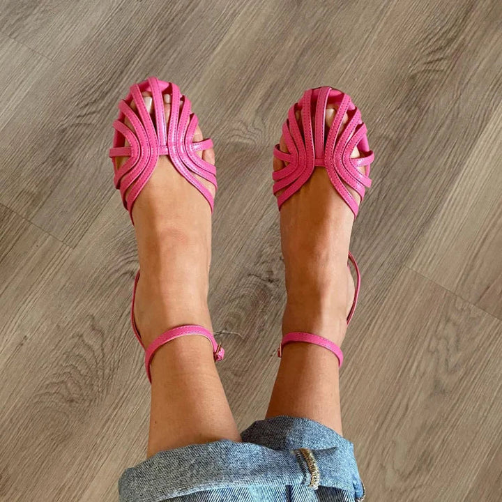 Jorjie | Effortless Jewelled Gold Summer Sandals