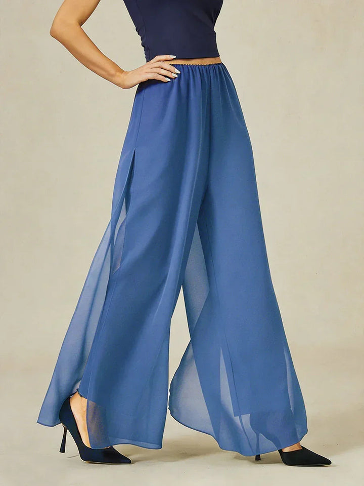 Ivorelle | Chiffon Split Leg Pants