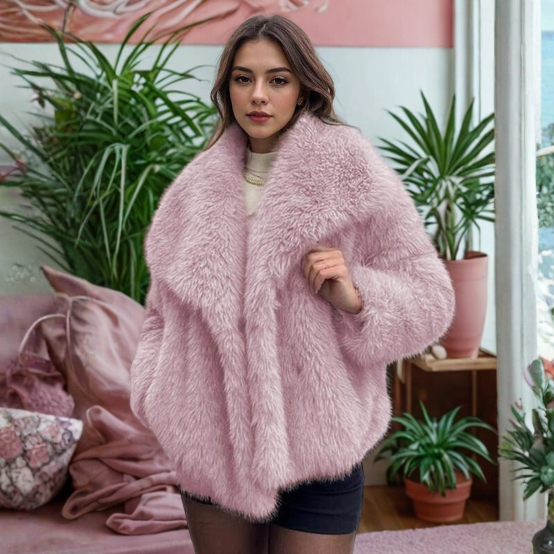 Corrine | Fuzzy Collar Coat