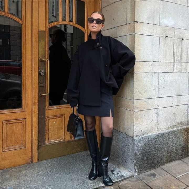 Bheki | Stand Collar Button Coat