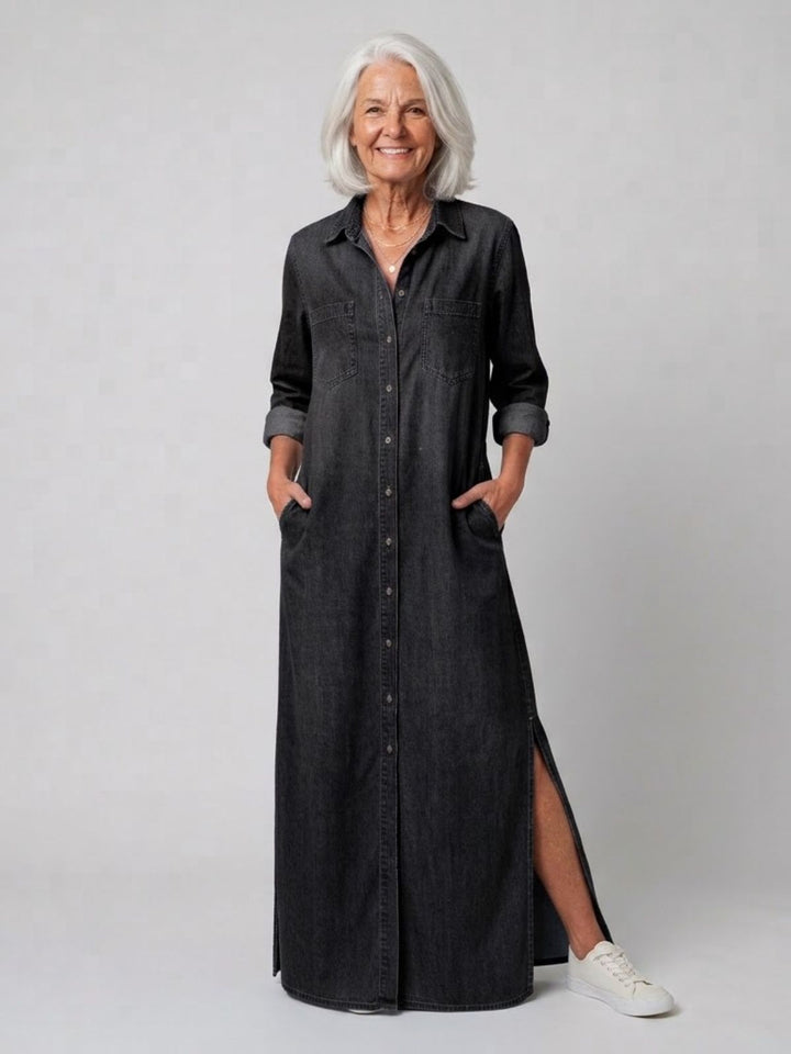 Pearl's Denim Maxi Dress