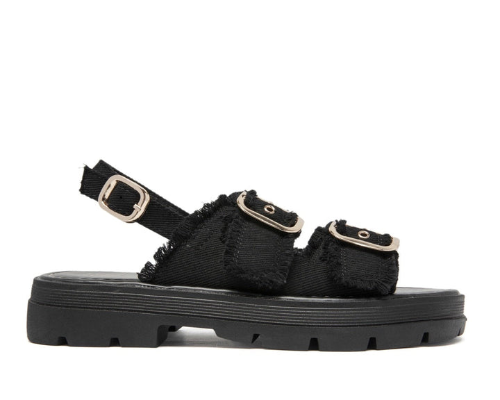 Rialta | Black Wedge Sandal