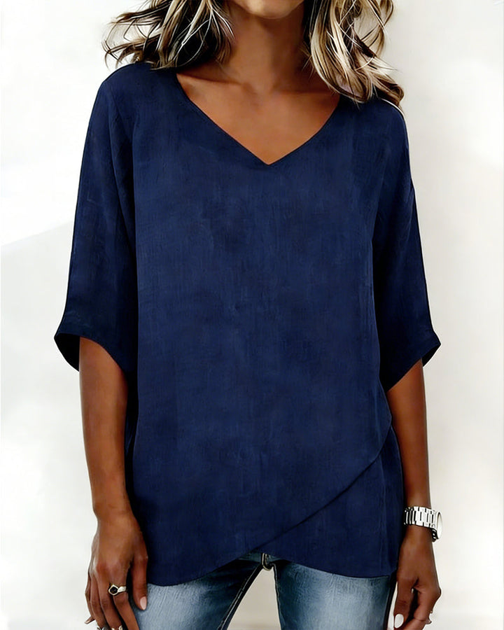 Donna | Irregular V-Neck Top
