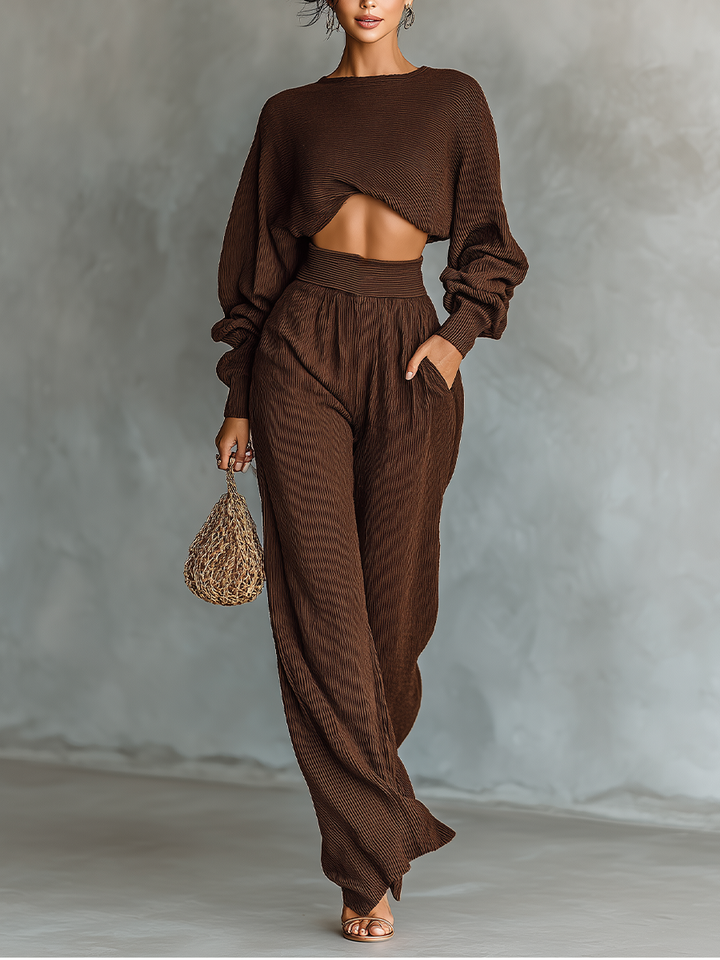 Ada | Coffee Knit Set