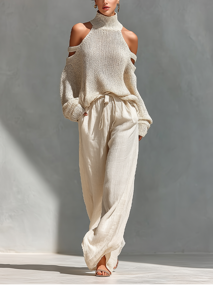 Sophie | Beige Knit Set