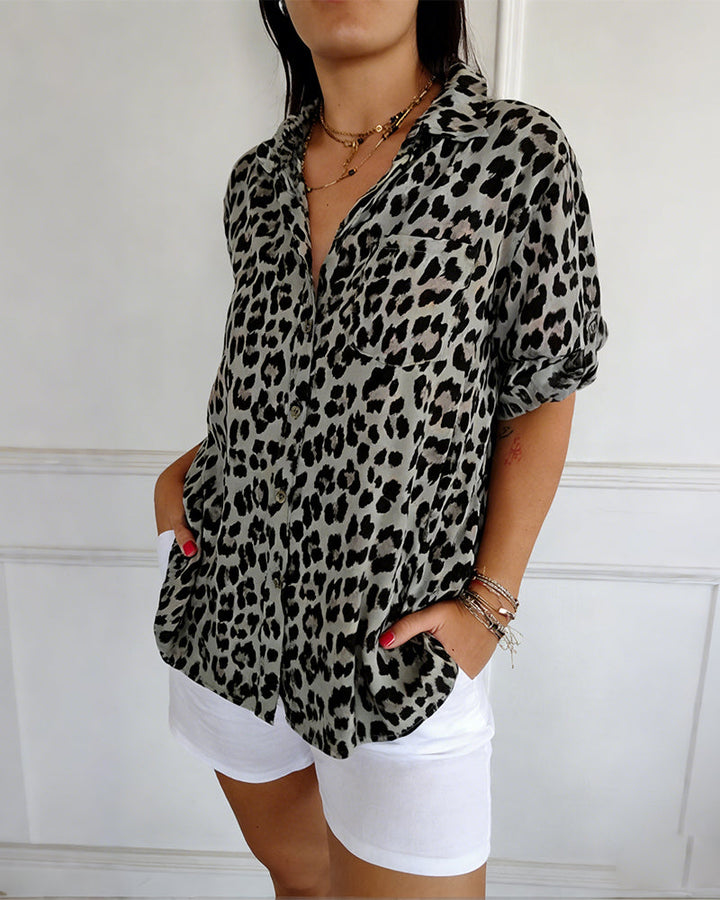 Susan | Leopard Print Blouse