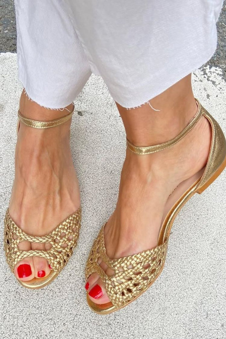 Bubs | Effortless Braided Gold Summer Sandals