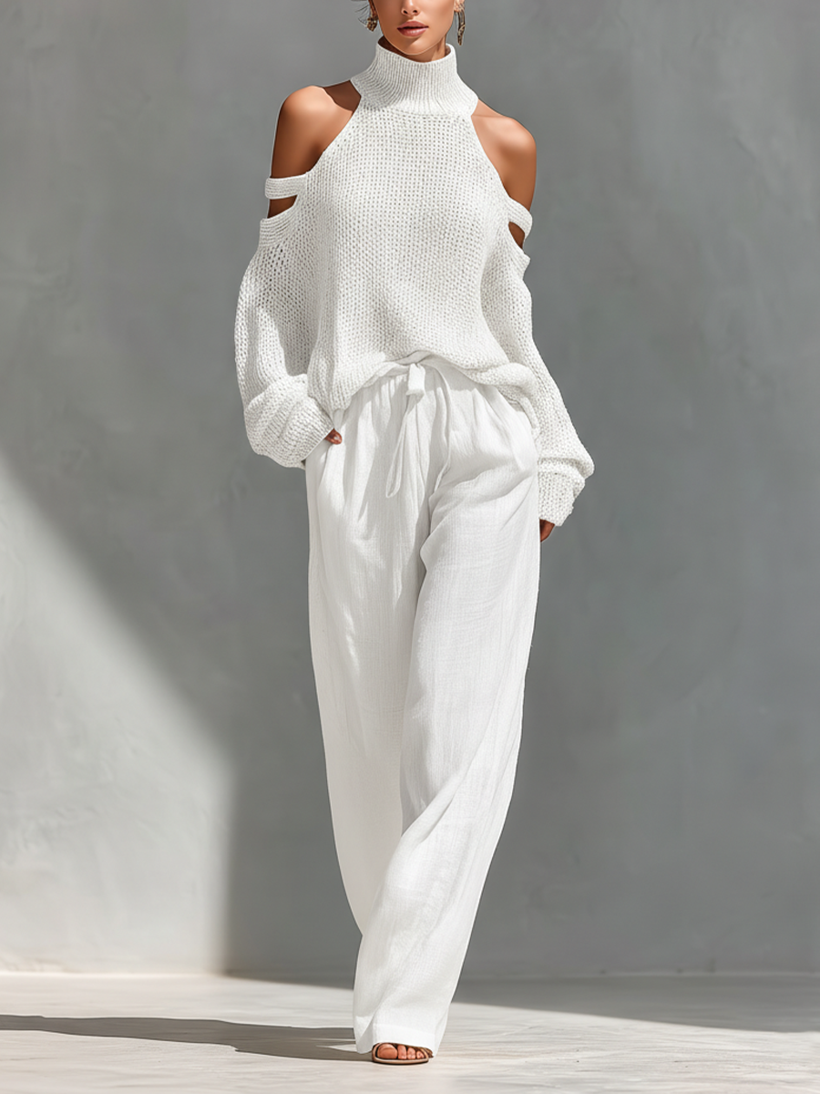 Astrid | Off-Shoulder Knit Set