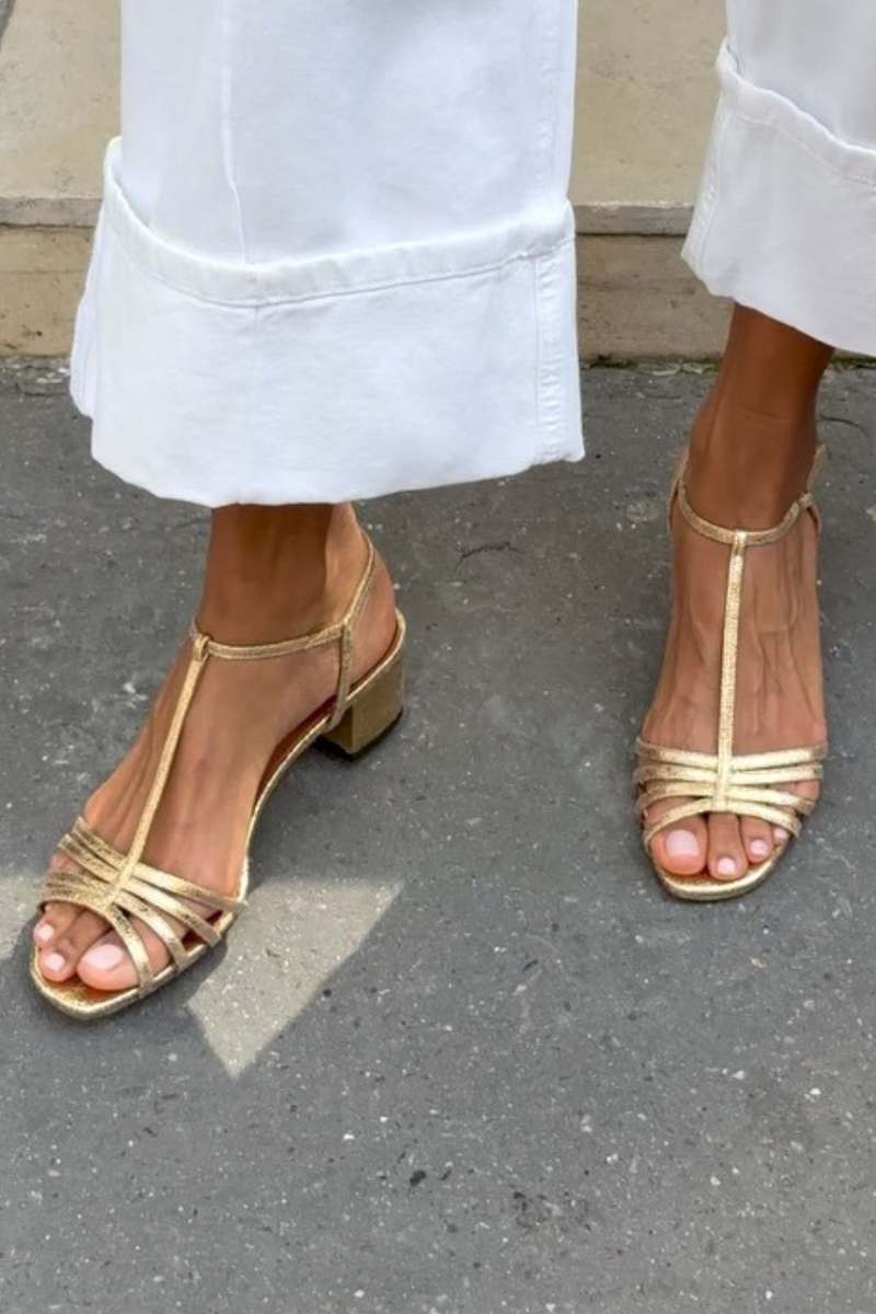 Bridie | Effortless Gold Summer Sandals