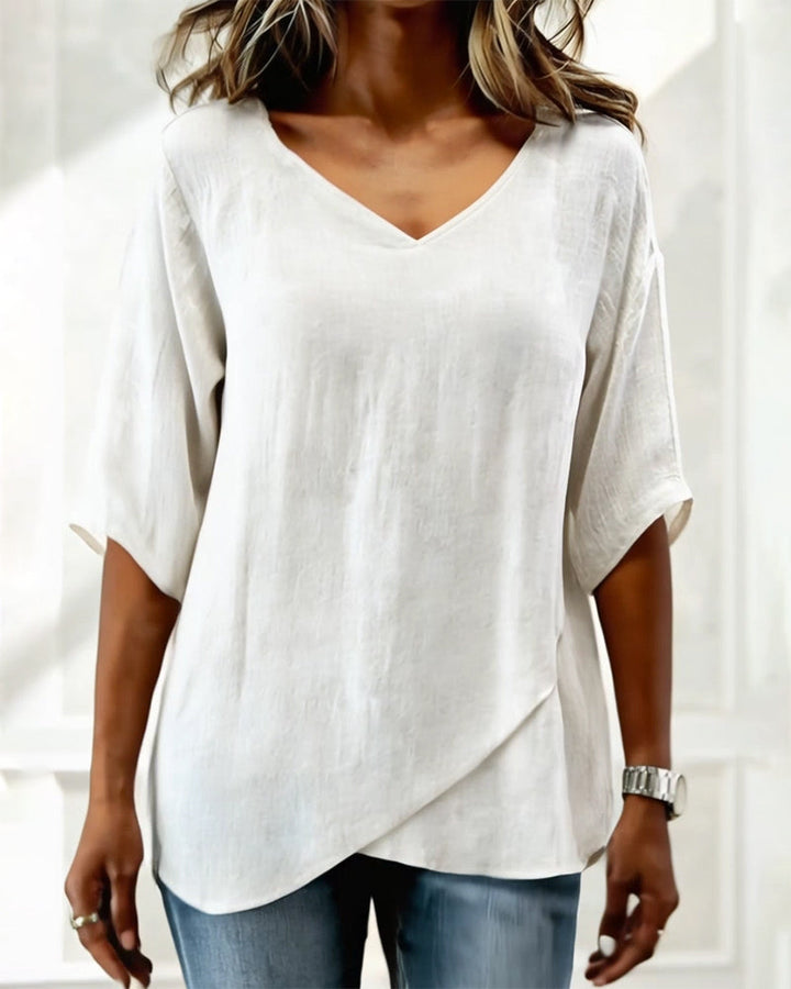 Donna | Irregular V-Neck Top
