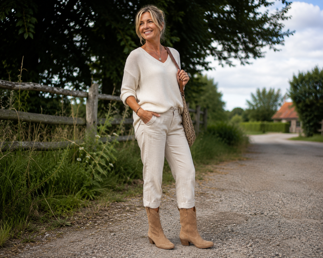 Rosie's Perforated Western Boots
