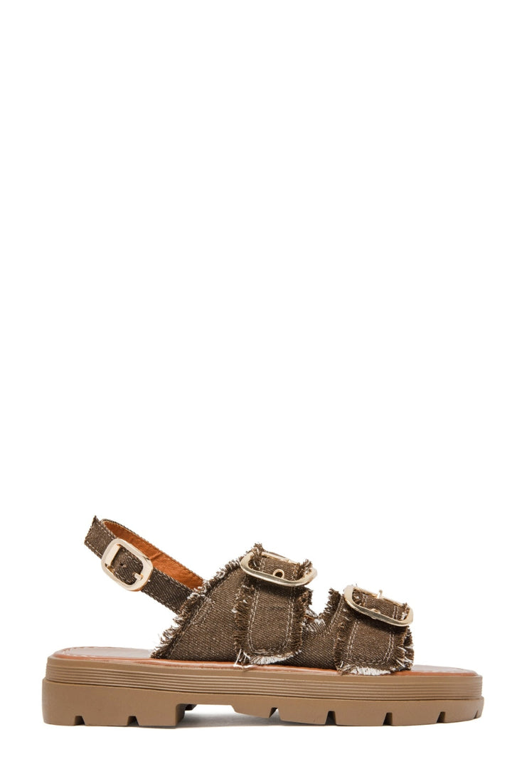 Dovie | Brown Wedge Sandal