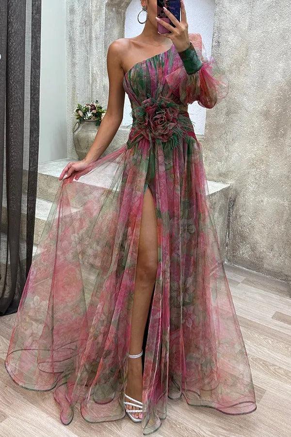 Grace | Pleated Floral Maxi Dress, Summer Escape