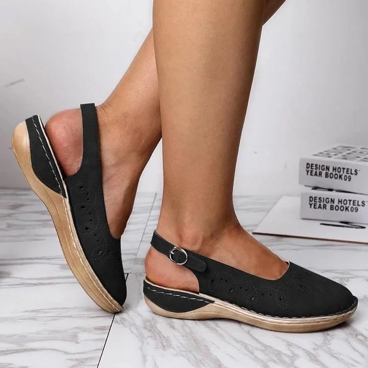 Cora | Perforated Slingback Shoes