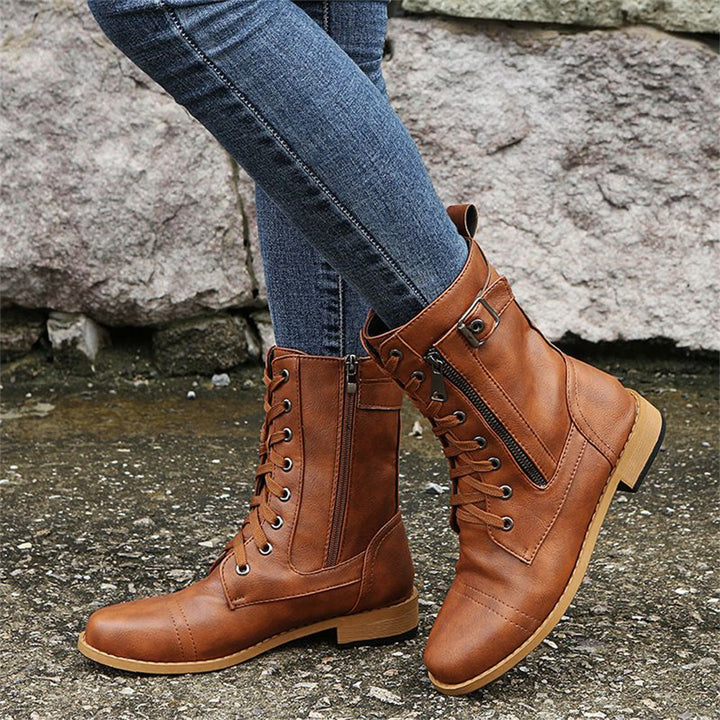 Dana | Toe Side Zipper Orthopedic Boots