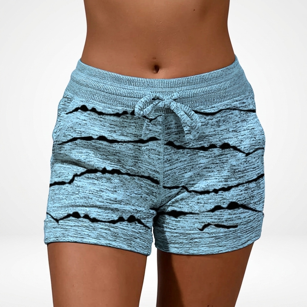 Marlo | Easy Printed Drawstring Shorts with Pockets