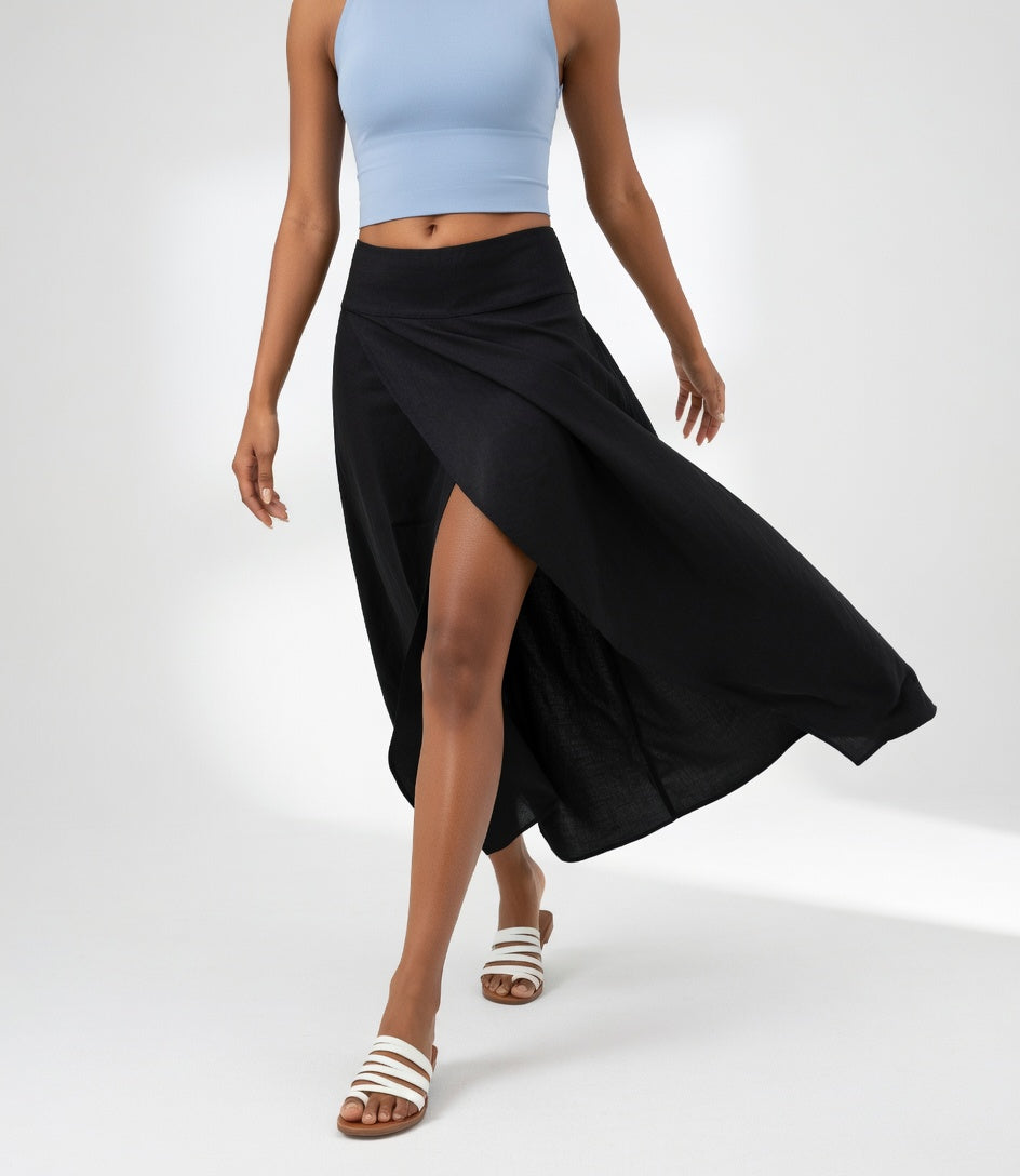 Bonney | Flowy Asymmetric Midi Skirt