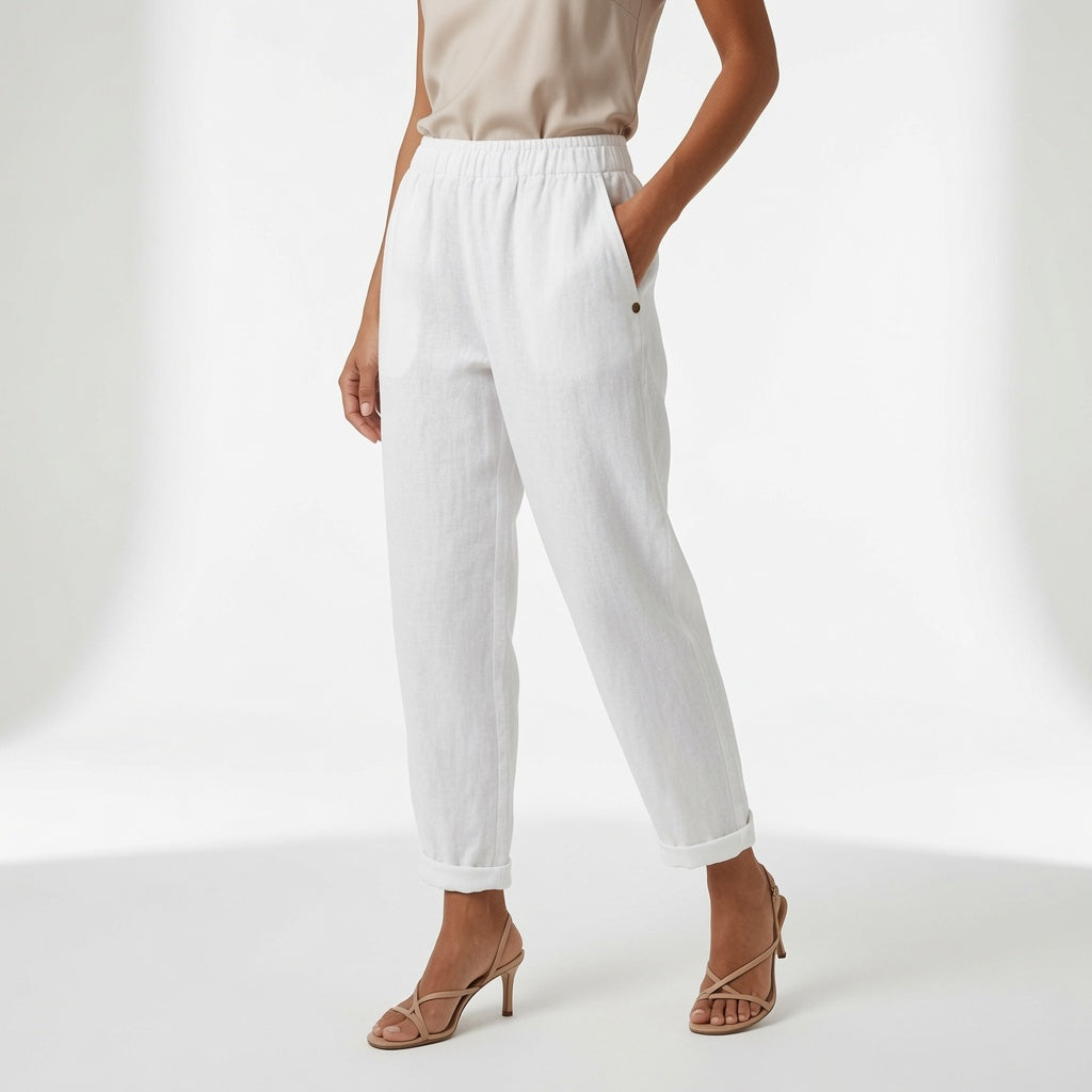 Pippa | Elegant Linen Wide Leg Summer Pants