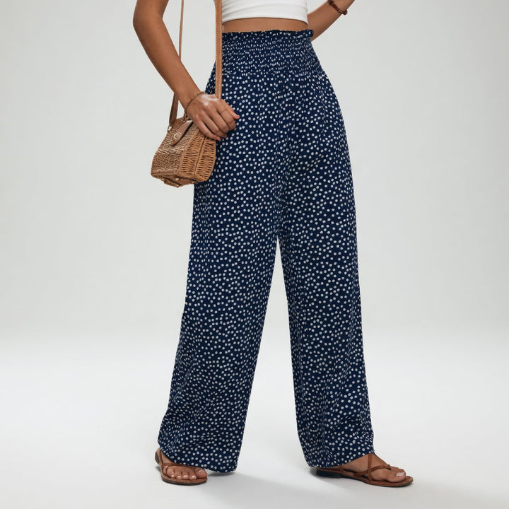 Bindi | Elegant Printed Wide Leg Pants for Women