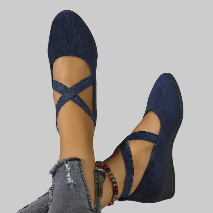 Wisteria | Blue Wedge Orthopedic Shoes