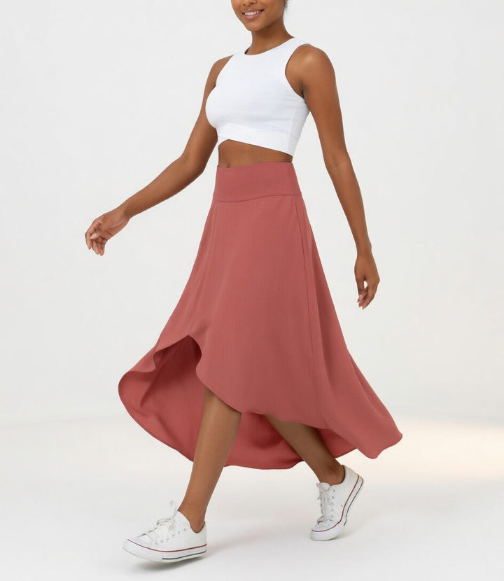 Bonney | Flowy Asymmetric Midi Skirt