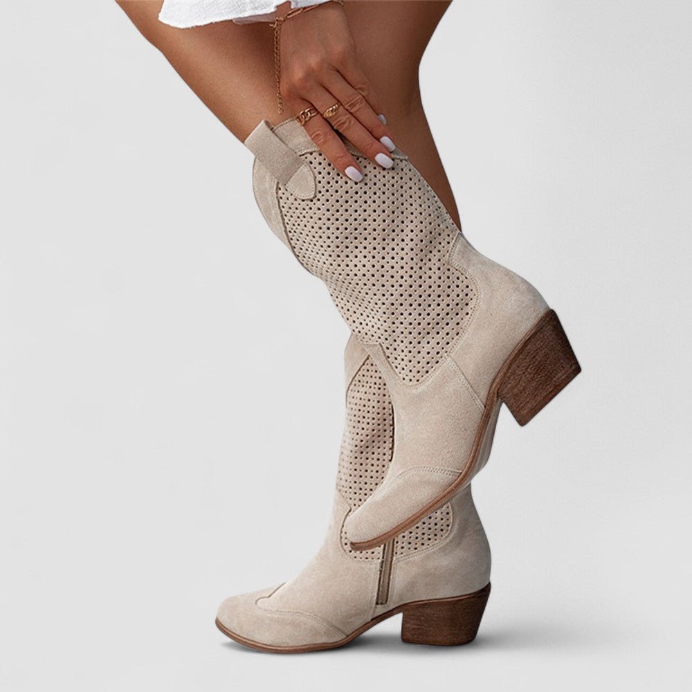 Rosie's Perforated Western Boots