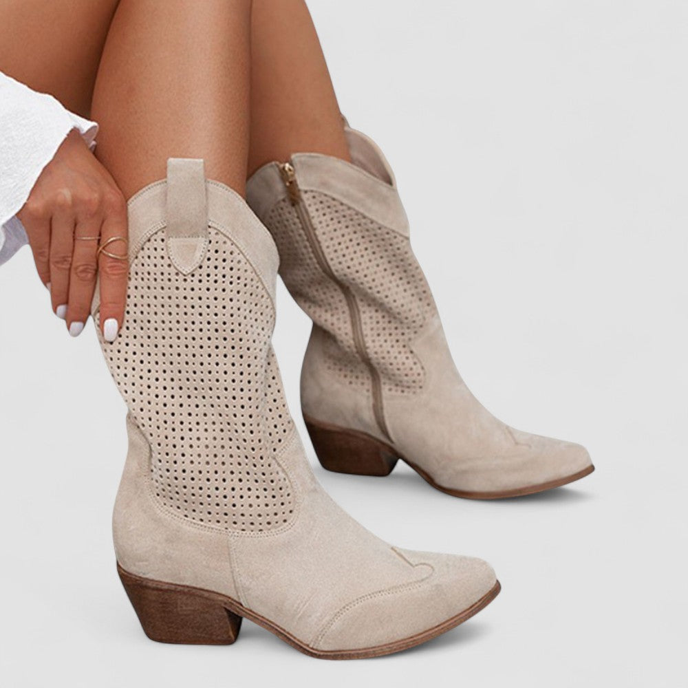 Rosie's Perforated Western Boots