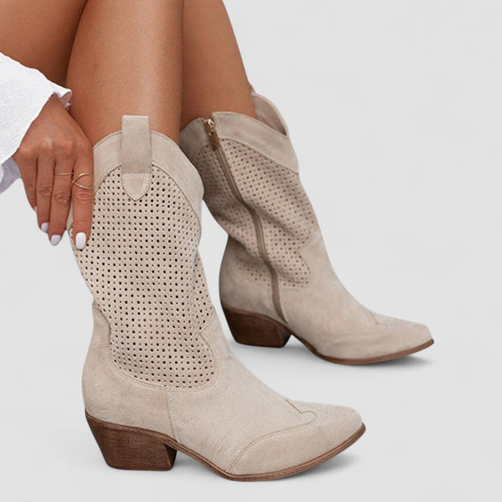Rosie's Perforated Western Boots