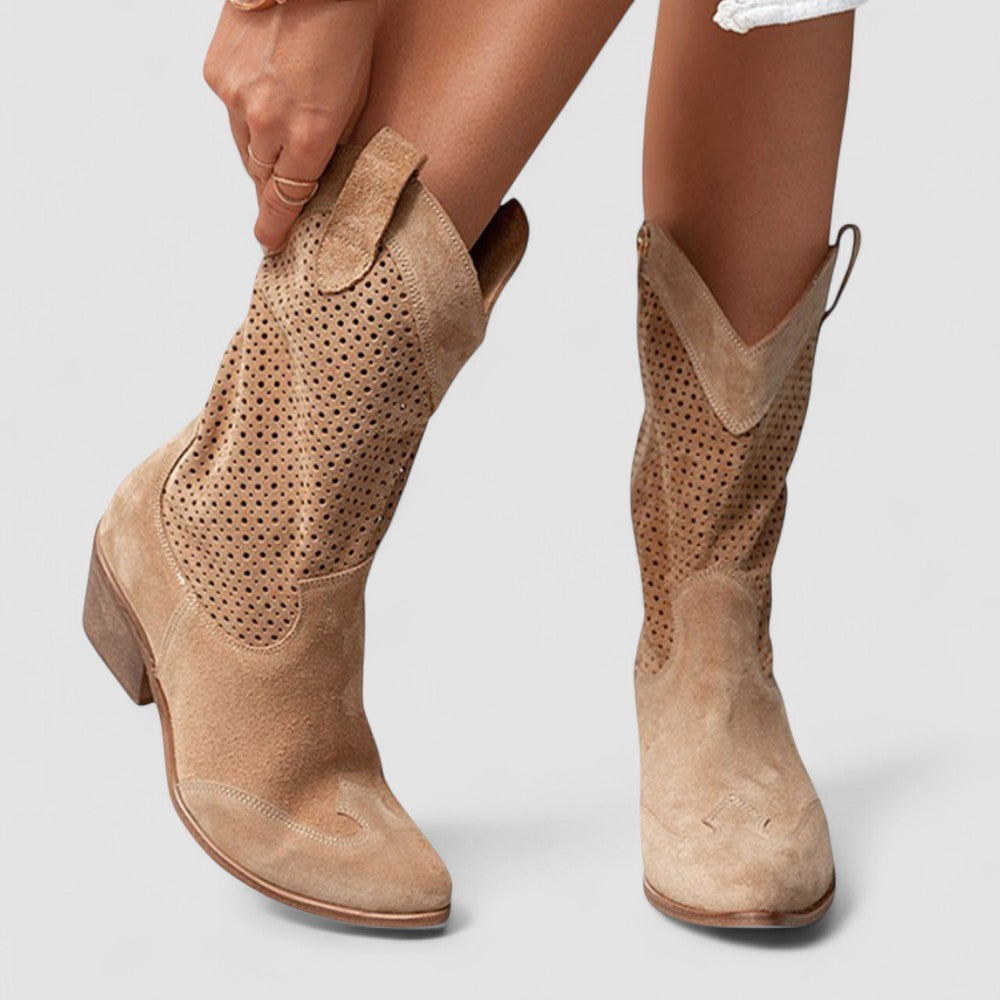 Rosie's Perforated Western Boots