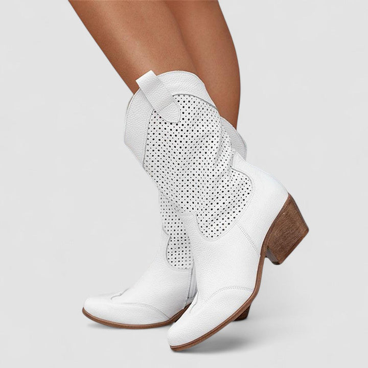 Rosie's Perforated Western Boots