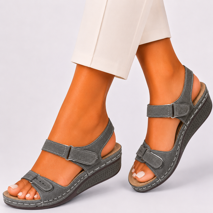 Nance | Effortless Grey Summer Sandals