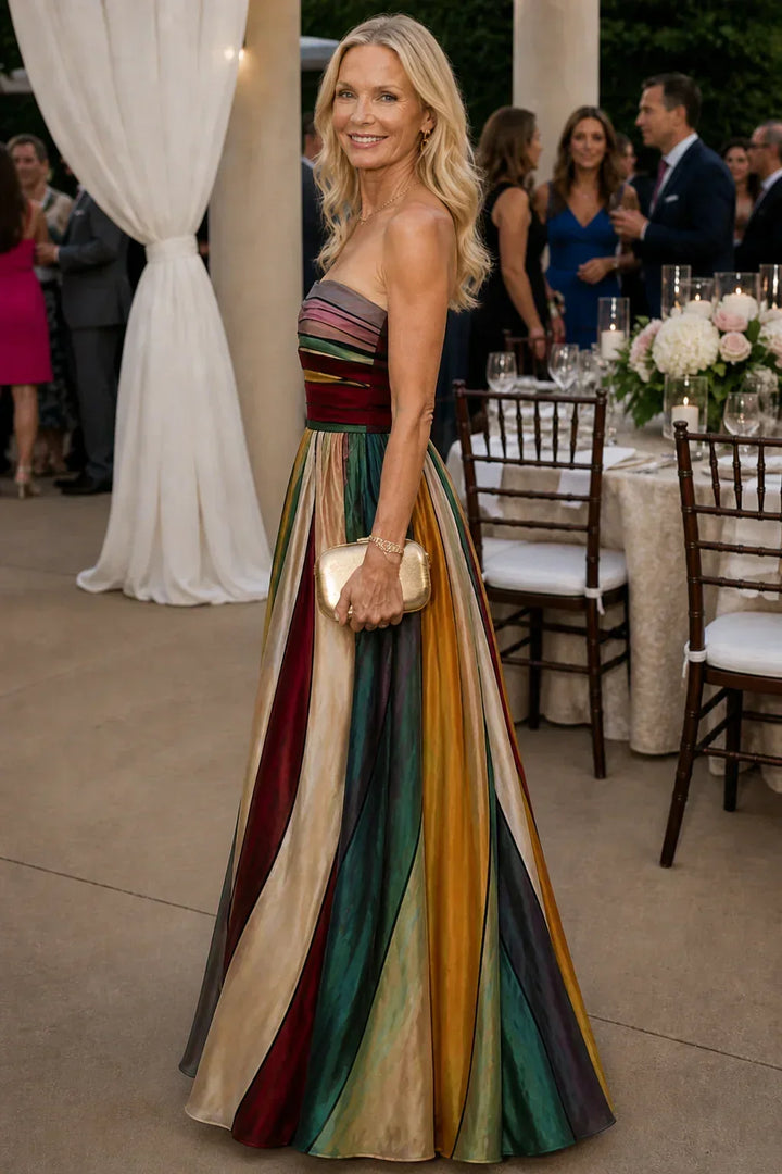 Alessia | Strapless Flared Dress, Easy and Elegant