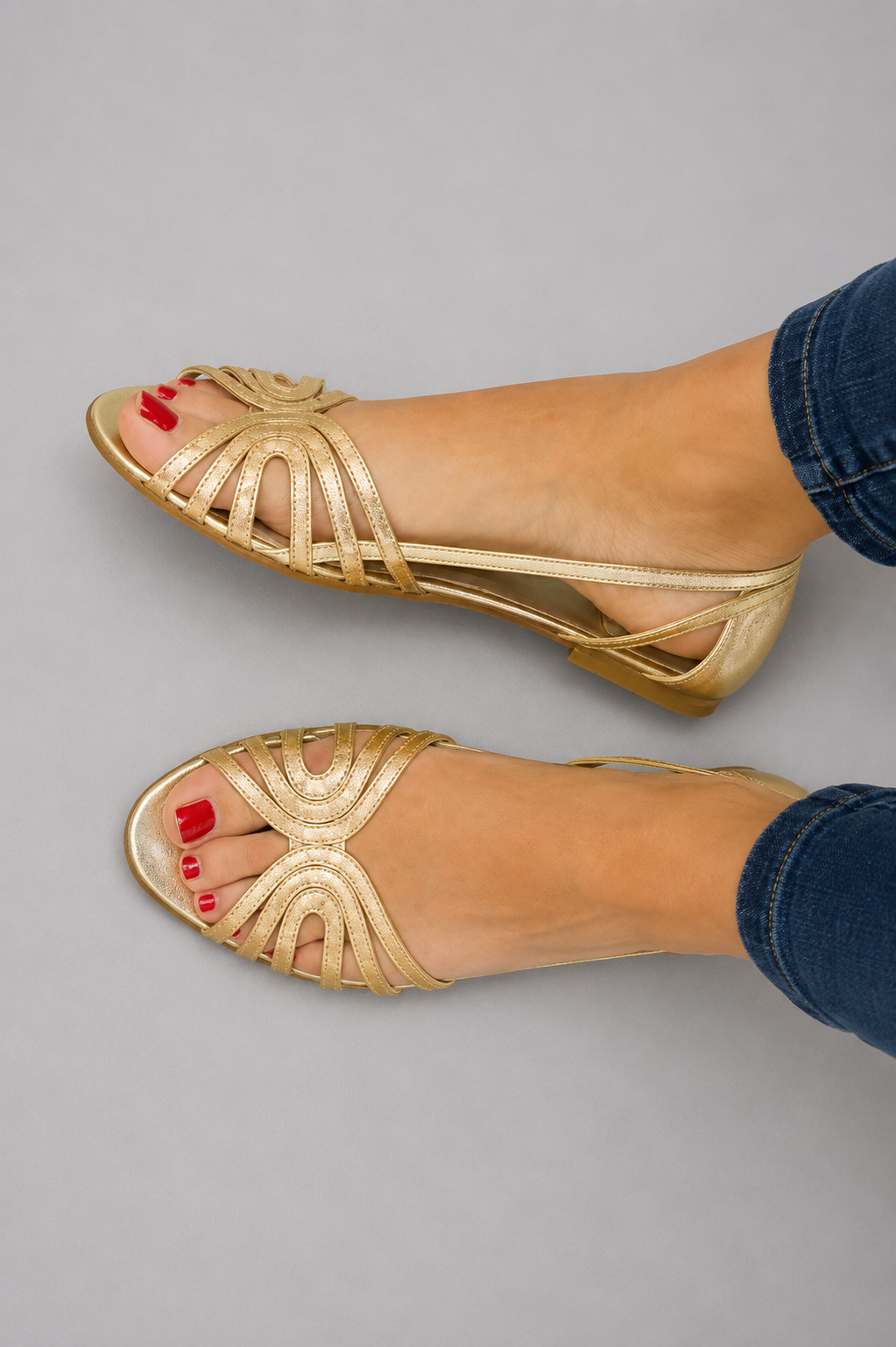 Éléonore™ | Sandales Dorées Lumière d'Été