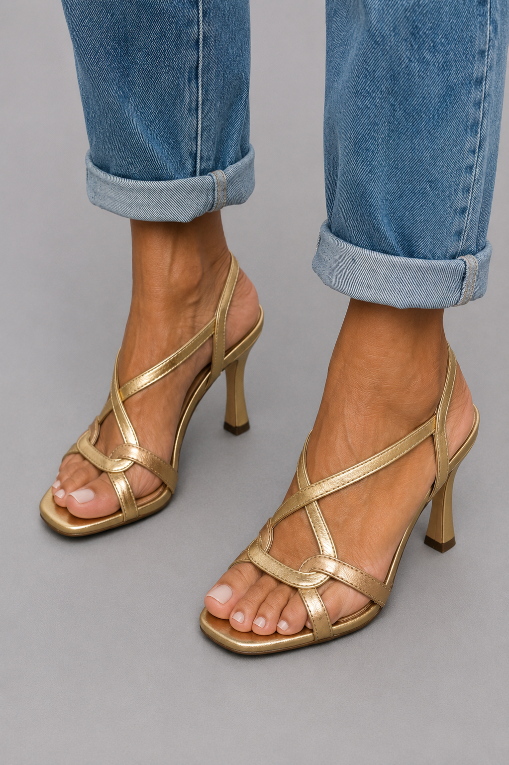 Nellie | Effortless Gold Summer Sandals